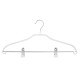 ARDESTO Hanger with Clothespin Set 42cm, 2pcs, metal, PVC, white (ARHC2802WC)