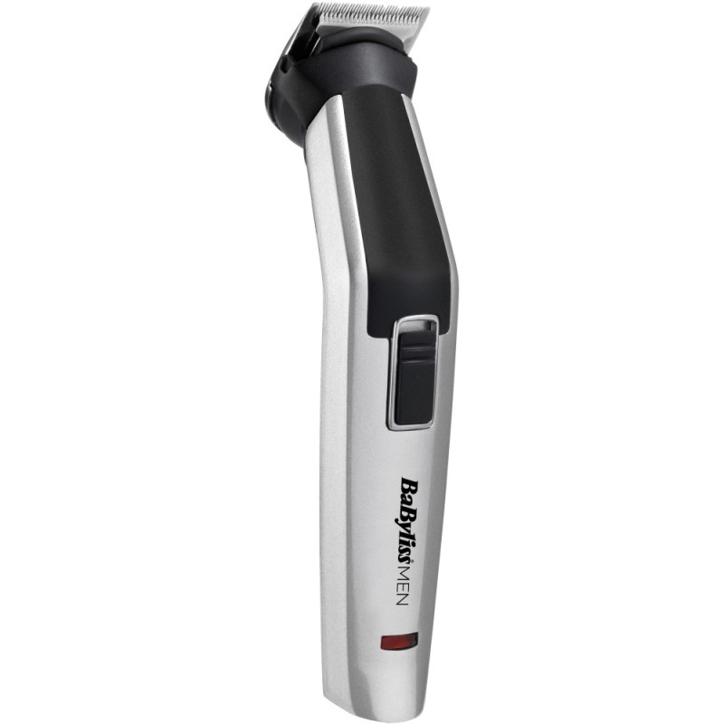 BaByliss Haircut kit for beard, mustache, head, nose and body, battery, vibration motor, nozzles-8, steel, case, grey (MT726E)