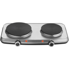 Sencor table cooker electric, burner - 2 for 1.5W + 1W, 15&18сm, mechanical control, stainless steel (SCP2256SS)