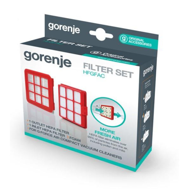 Gorenje Фільтри для пилосмоків HFGFAC/732742 серії G-FORCE AIR COMPACT