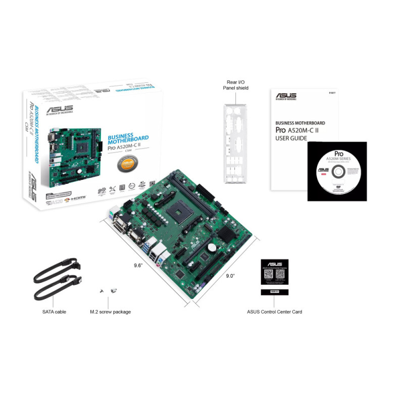 ASUS PRO A520M-C II/CSM sAM4 A520 2xDDR4 HDMI D-Sub DP DVI mATX (90MB18F0-M0EAYC)
