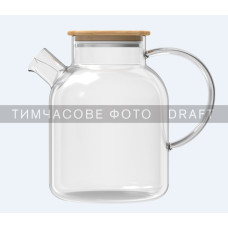 ARDESTO Teapot Gemini 1500ml, borosilicate glass, bamboo, transparent (AR3015GBM)