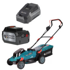 Könner & Söhnen Battery lawnmower KS 33LM-20V, Battery charger 20V KS C45A, Lithium battery 20V KS 20V4-1 set (KS33LM-20VSET)