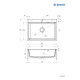 Deante Eridan kitchen sink, granite, rectangular, without wing, 700x520x210mm, bowl - 1, inset, metallic graphite (ZQE_G103)
