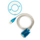 Кабель для передачі даних USB to COM 1.0m transparent Vinga (VCPUSBCOM)