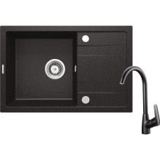 Deante Kitchen set Corio, granite sink ZRC_2113 + tap BMO_N62M, graphite (ZRCB2113)