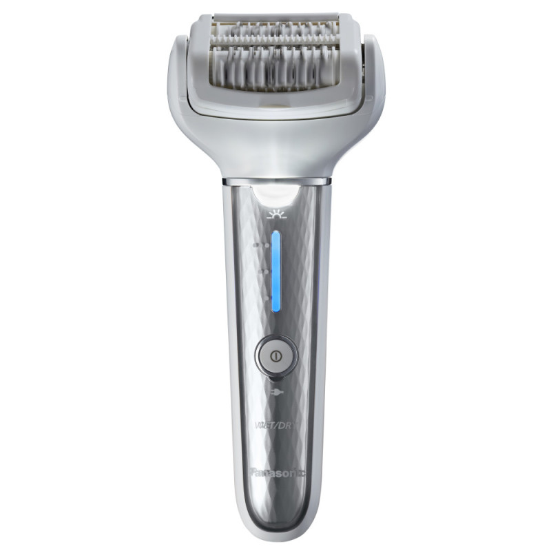 Panasonic Epilator, rechargeable, tweezers.-60, dry+wet, nozzles-7, case, white-silver (ES-EL9A-S520)