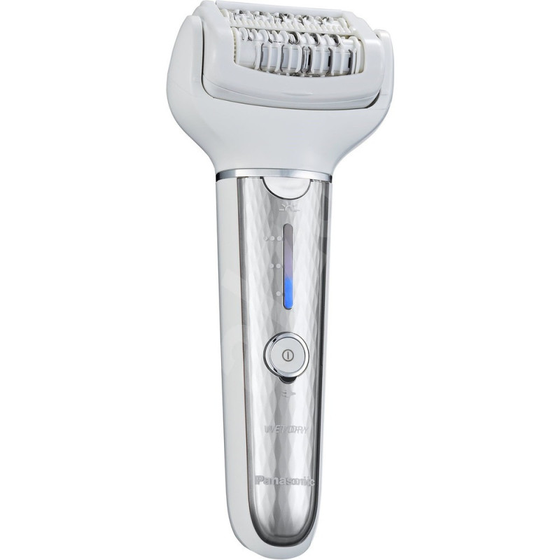 Panasonic Epilator, rechargeable, tweezers.-60, dry+wet, nozzles-7, case, white-silver (ES-EL9A-S520)