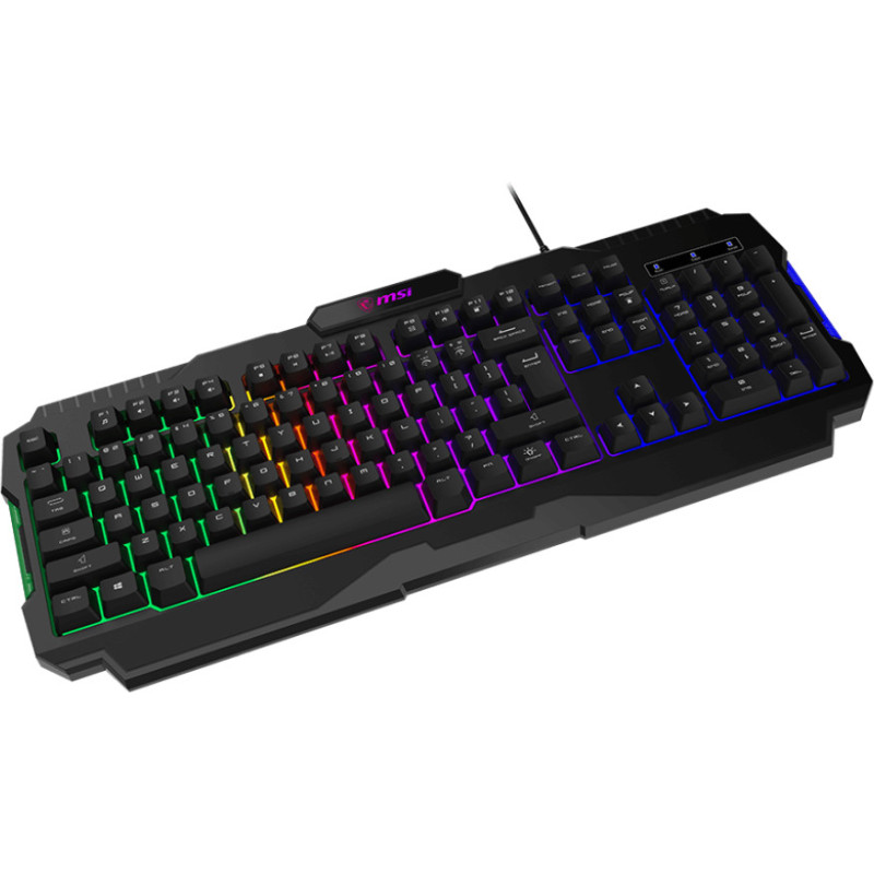 MSI MSI Keyboard membrane MSI FORGE GK100 104key, USB-A, EN/UKR/RU, ColorLED, black (S11-04UA221-HH9)