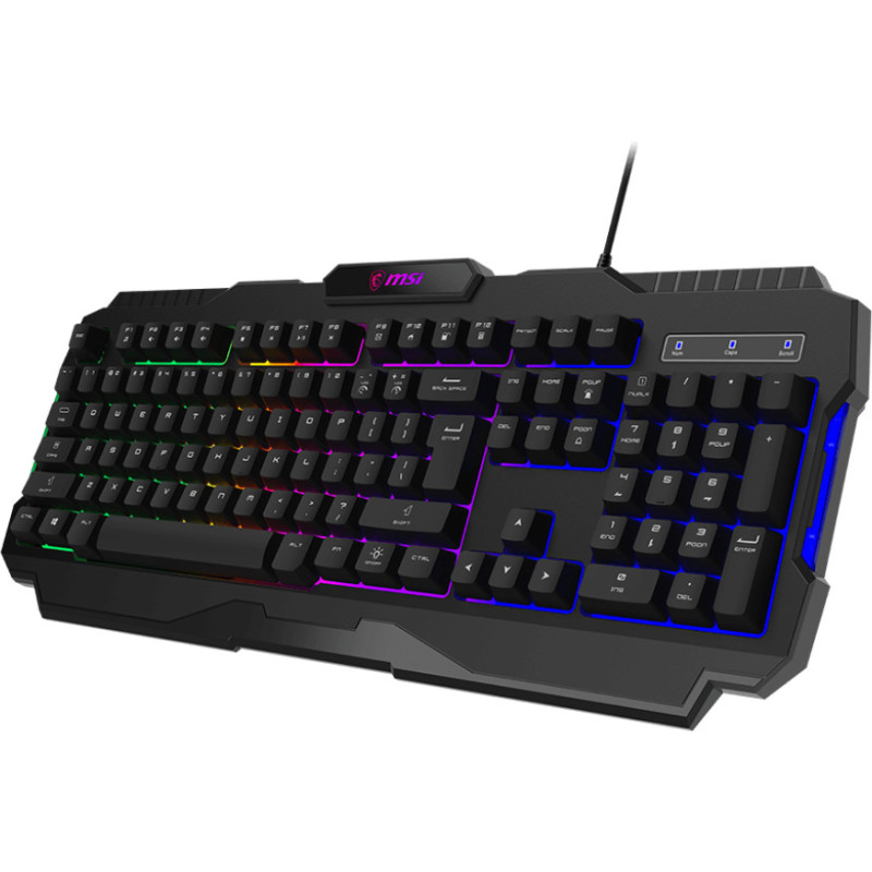 MSI MSI Keyboard membrane MSI FORGE GK100 104key, USB-A, EN/UKR/RU, ColorLED, black (S11-04UA221-HH9)