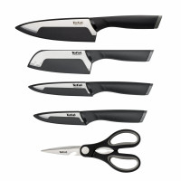 Tefal Knife set Comfort, 5 items, stainless steel, plastic, blueberry (K2215S55)
