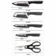 Tefal Набор ножей Tefal Comfort, 5 предметов, нержавеющая сталь, пластик, черника (K2215S55)