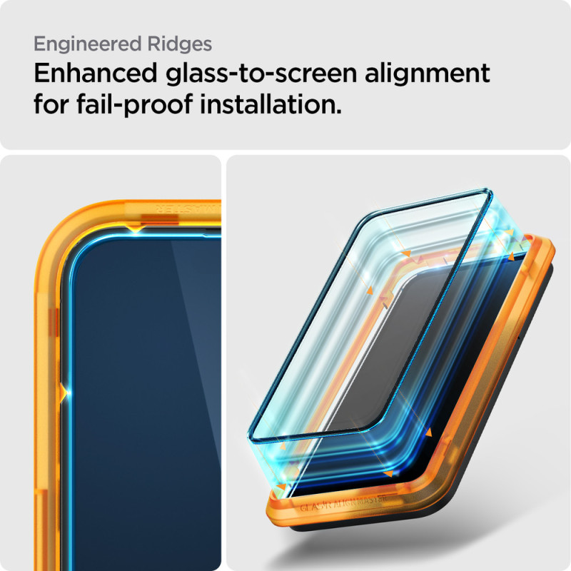 Spigen iPhone 14 Pro Max Glas tR Align Master (2P) FC Black