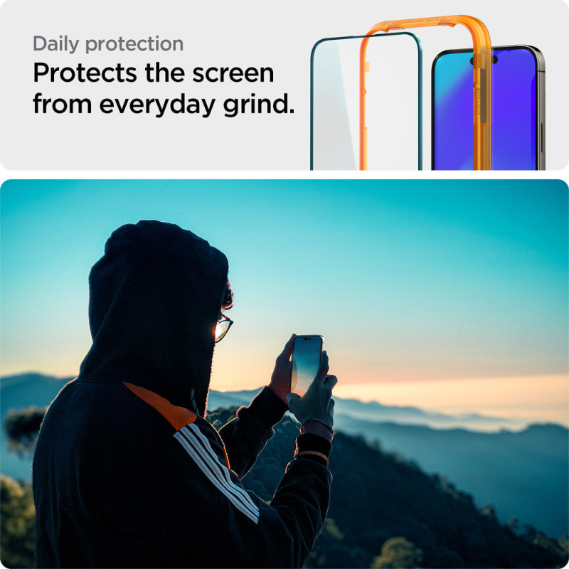 Spigen iPhone 14 Pro Max Glas tR Align Master (2P) FC Black