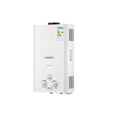 ARDESTO X1 gas column, 10 l/min, 20 kW, battery ignition, display, white (TFGBH-10B-X1-WHITE)