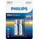 Philips Battery Ultra Alkaline e AA blister, 2 pcs (LR6E2B/10)