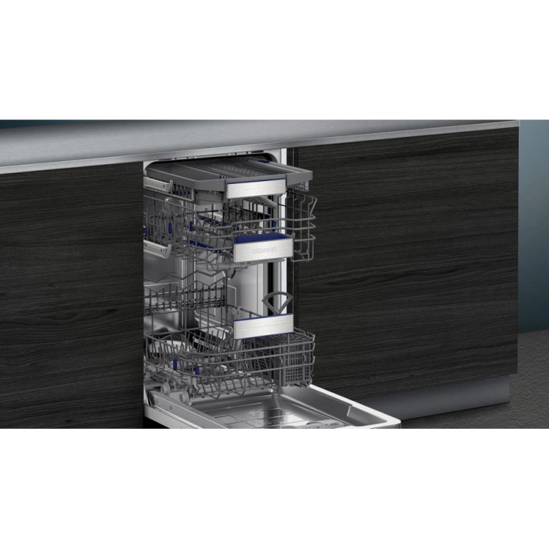 Siemens Dishwasher built-in, 10sets, A+++, 45cm, display, 3 basket, Zeolith, black (SR65ZX65MK)