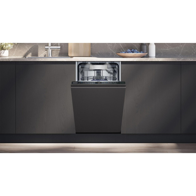 Siemens Dishwasher built-in, 10sets, A+++, 45cm, display, 3 basket, Zeolith, black (SR65ZX65MK)