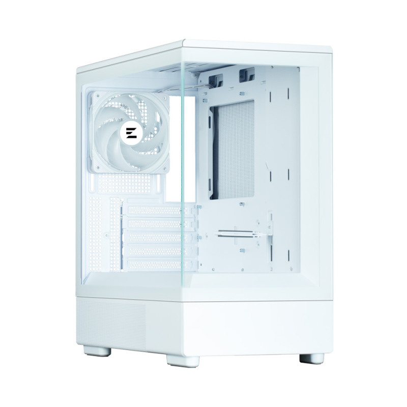Zalman PC case P10 without PSU, 1xUSB3.0, 1xUSBType-C, 1x120mm ARGB, VGA 384mm, LCS ready, TG Side Panel, mATX, white (P10WHITE)
