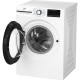 Beko WM front load, 8kg, 1400, A+++, 55cm, display, invertor, steam, white (BM3WFSU48435WB)