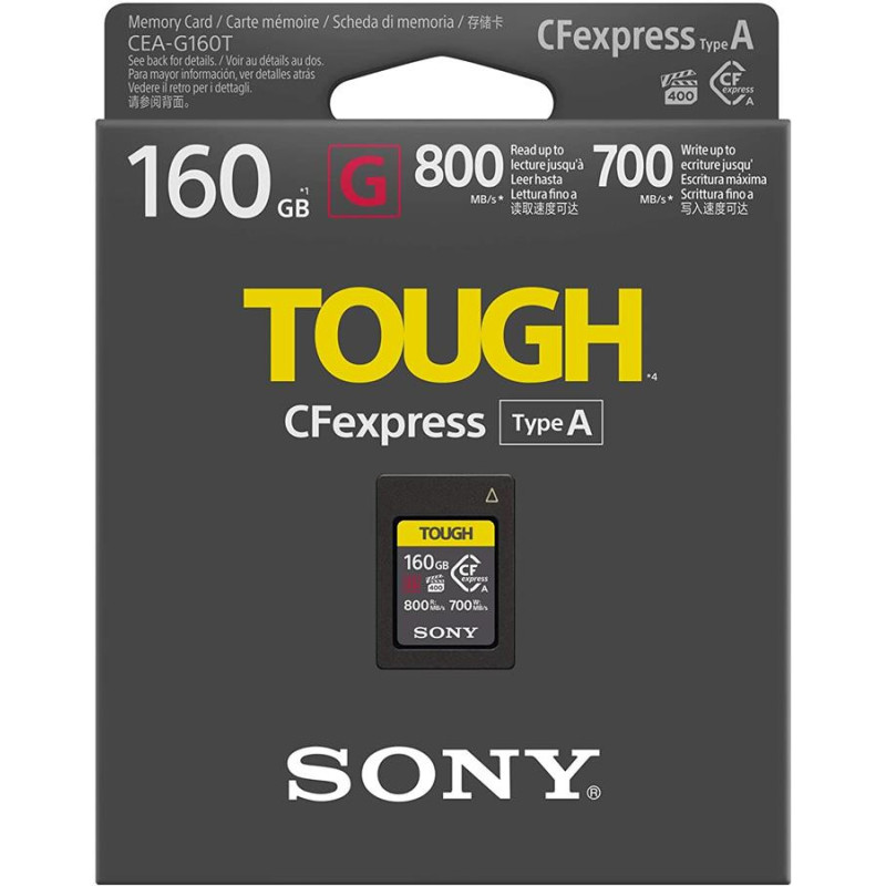 Sony Карта памяти CFexpress Type A 160GB R800/W700MB/s Tough (CEAG160T.SYM)