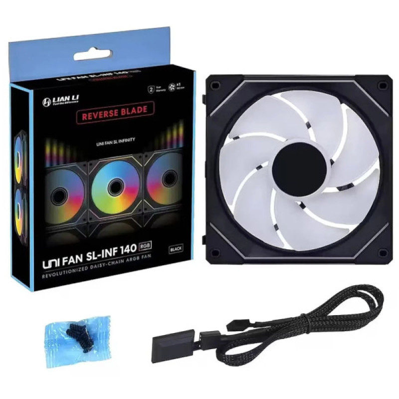 Кулер для корпуса Lian Li Uni Fan SL-INF WIRELESS Reverse, 140-1 (G99.14RSLIN1W1B.00)