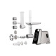 ARDESTO meat grinder, 2400W, 2.2kg/min, 3 cutting plates, sausages nozzle, 4 veg.slicer, tomato juicer, plastik, black-silver (MGK-2400)