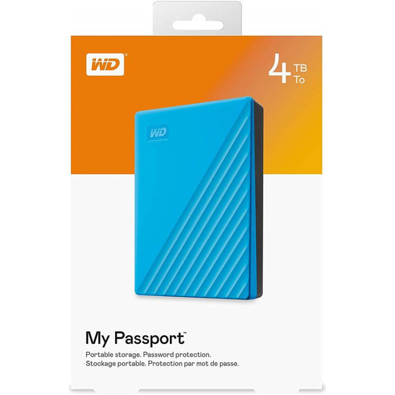 WD 4TB USB 3.2 Gen 1 My Passport Blue (WDBPKJ0040BBL-WESN)
