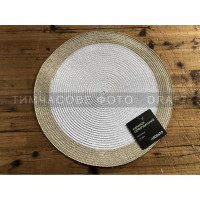 ARDESTO Serving mat, 30х45cm, PP, oval, white-beige (AR3324BGW)