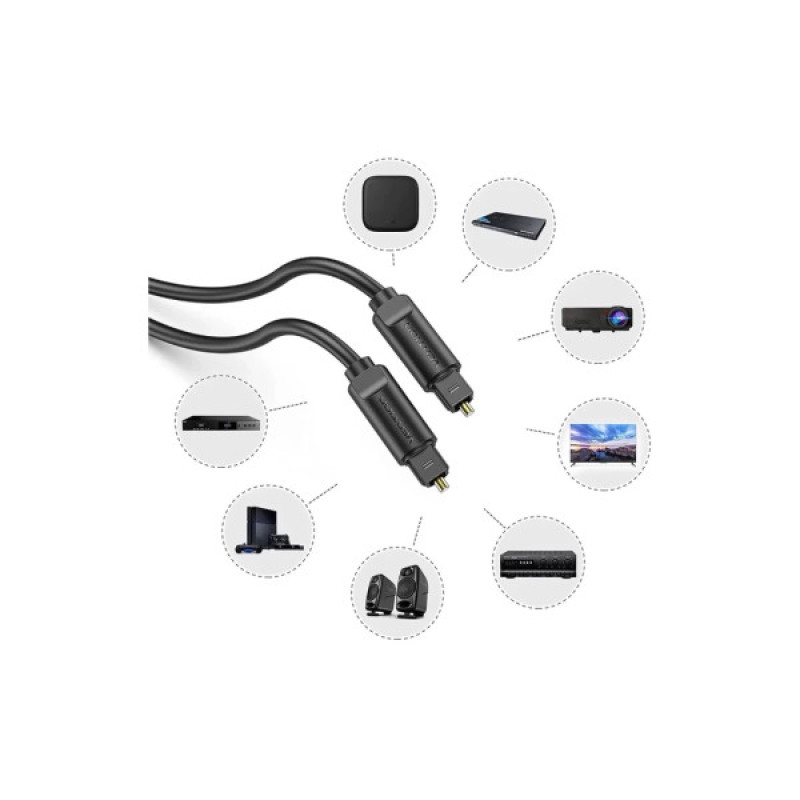 Кабель мультимедийный Optical Toslink 3.0m black Vention (BAEBI)