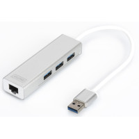 Digitus Hub USB-A > 3xUSB-A/RJ45 (DA-70250-1)
