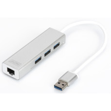 Digitus Hub USB-A > 3xUSB-A/RJ45 (DA-70250-1)