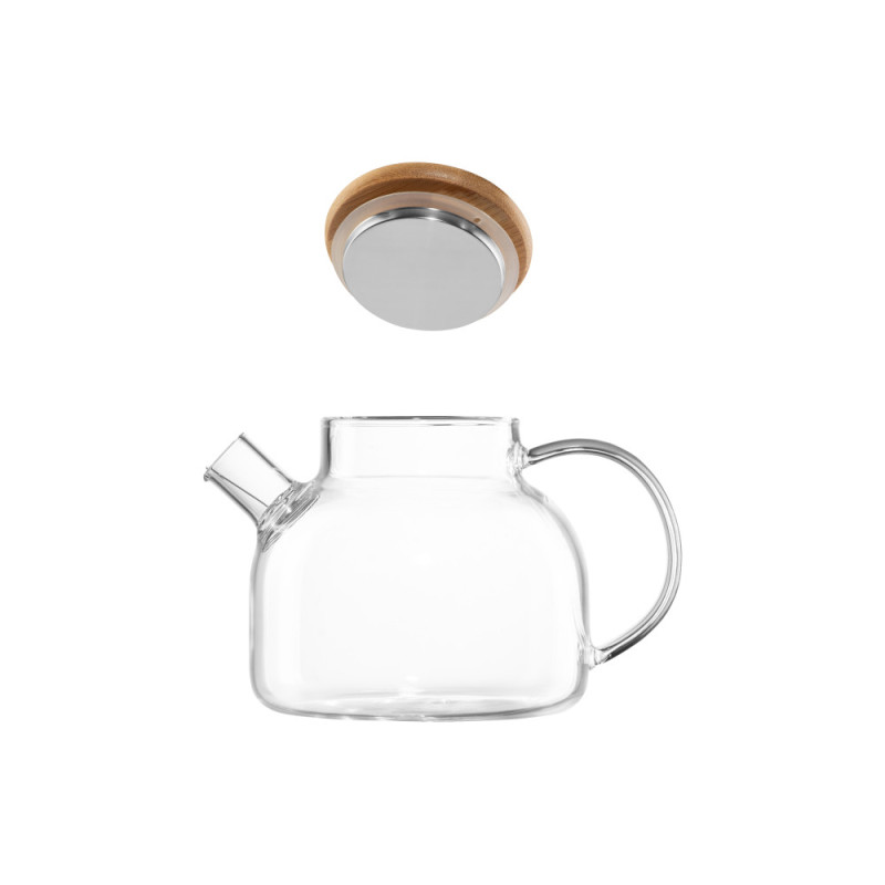ARDESTO Teapot Midori, 600ml, borosilicate glass, bamboo, transparent (AR3006GB)
