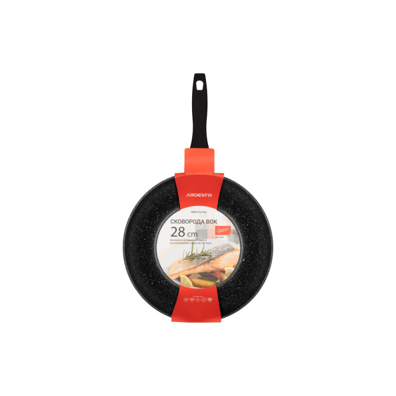 ARDESTO WOK Fry pan Gemini Anzio, 28cm, aluminium, black (AR1928WF)