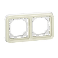 Legrand Plexo Legrand Супорт з рамкою для вбудованого монтажу 2 поста, білий (069694)