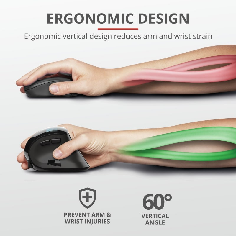 Trust Mouse Voxx Rechargeable Ergonomic WL Black (23731_TRUST)