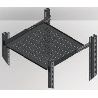 MIRSAN Полка регулируемая 19" 1U 350-440, RAL 9005 (MR.HRM1U35.01)