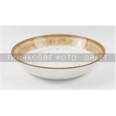 ARDESTO Soup plate Siena, 790ml, 20cm, porcelain, white-yellow (AR2920SBG)