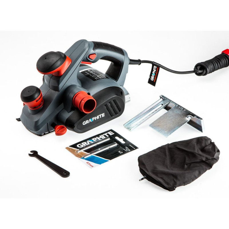 Graphite planer 850W 82mm planing up to 3mm 3.1kg (59G678)