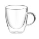 ARDESTO Double wall mug set with handle, 100ml, 2pcs, borosilicate glass, transparent (AR2610BH)