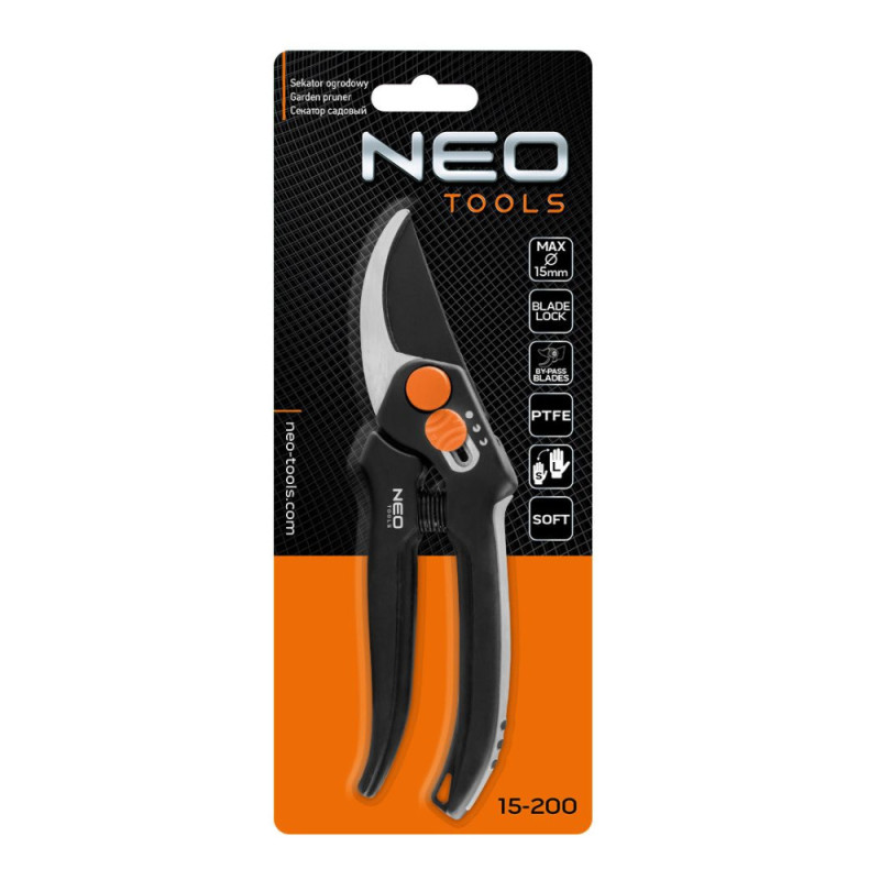 Neo Tools Planar secateurs, cutting d 15mm, 185mm, 164g (15-200)