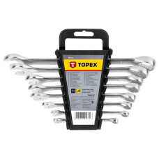 Topex Ключі комбіновані, набір 8шт, CrV, 6-19мм (35D756)
