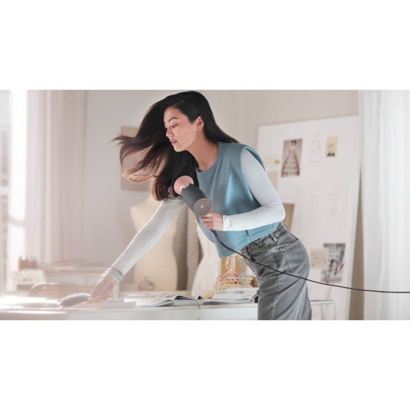 Philips Hair dryer 3000 Series, 3W, 3 modes, ionization, cold blowing, black- pink (BHD350/10)