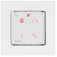 Danfoss temperature regulator Icon Programm, electronic, touch, programmable, 230V, 80 x 80mm, On-wall, white (088U1025)