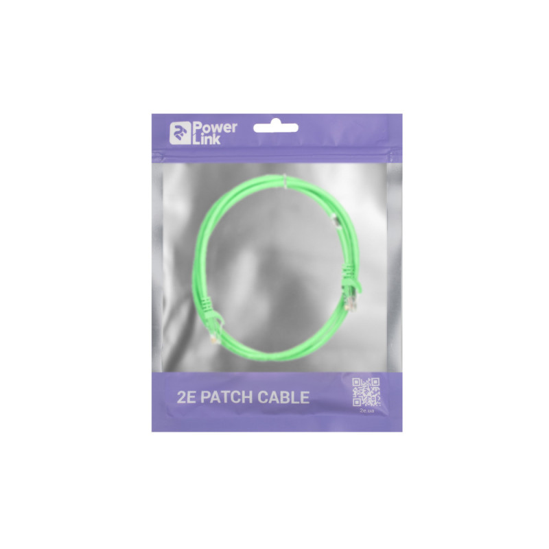 2E Cat 5e, UTP, RJ45, 26AWG ,7/0.16 CCA, 1.20 m, PVC, Green (2E-PC5ECA-120GRN)