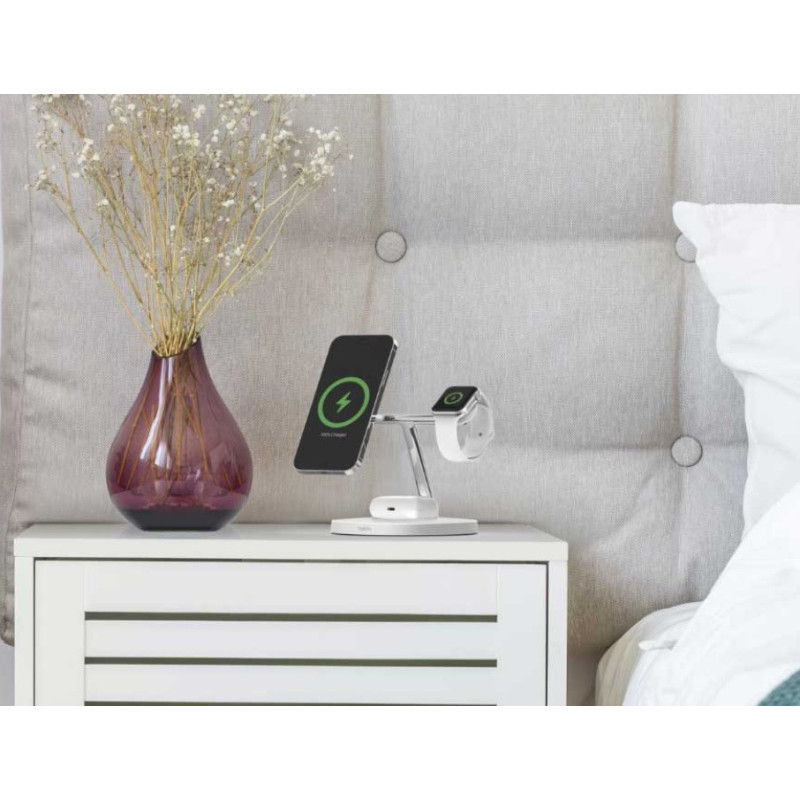 Belkin MagSafe 3-in-1 Wireless Charger, white (WIZ017VFWH)