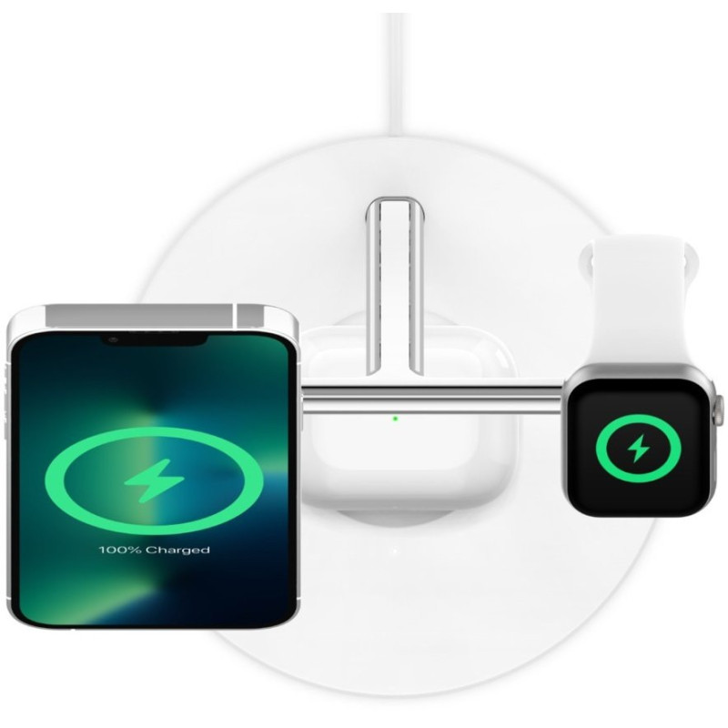 Belkin MagSafe 3-in-1 Wireless Charger, white (WIZ017VFWH)