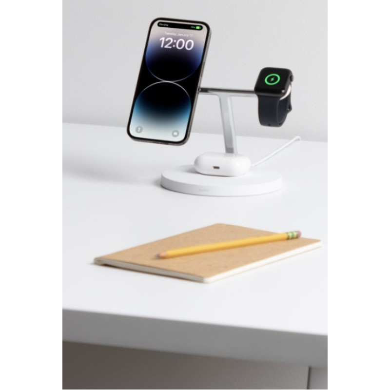 Belkin MagSafe 3-in-1 Wireless Charger, white (WIZ017VFWH)