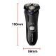 Remington electric shaver rotary, razor head-3, от сети, dry, trimmer, black-blue (R3002)