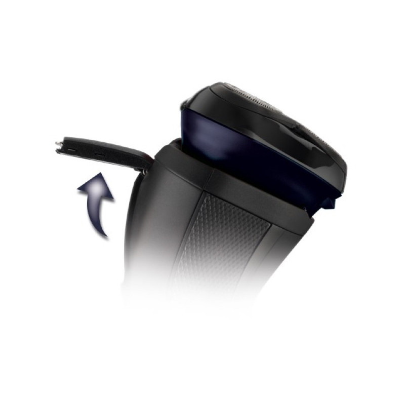 Remington electric shaver rotary, razor head-3, от сети, dry, trimmer, black-blue (R3002)